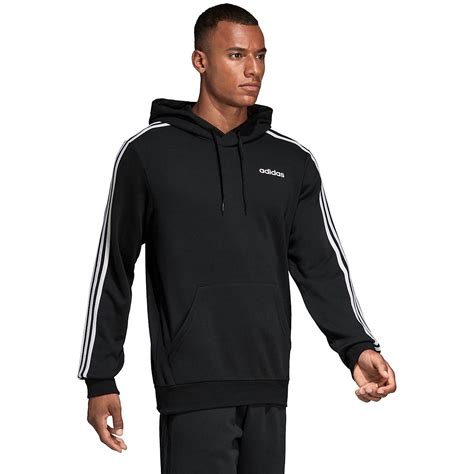 Mens adidas E 3s PO FL Essentials 3 Stripes Hoodie Sweatshirt 